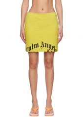 Palm Angels Yellow Destroyed Midi Skirt