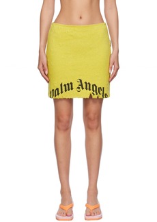 Palm Angels Yellow Destroyed Midi Skirt