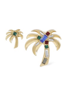 Palm Angels Palm Brass Embellished Earrings