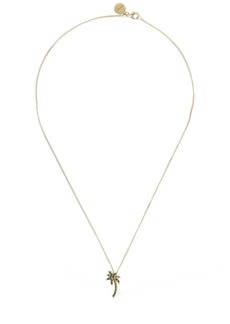 Palm Angels Palm Crystal & Brass Long Necklace