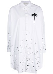 Palm Angels palm-print shirt dress
