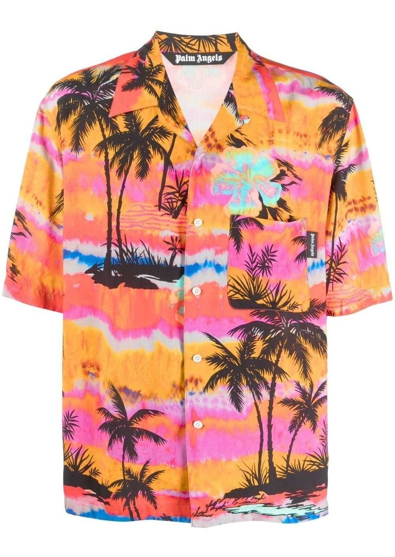 Palm Angels palm tree-print shirt