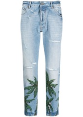 Palm Angels Palm Tree-print slim-fit jeans
