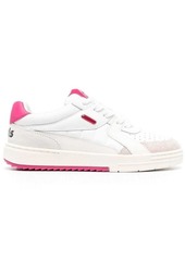 Palm Angels Palm University Low Top Sneakers in White and Pink Leather Woman