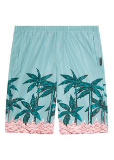 Palm Angels Palms Row-print swim shorts