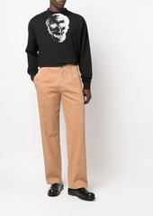Palm Angels ripped-detail straight-leg trousers