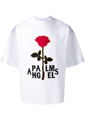 Palm Angels rose-print logo T-shirt