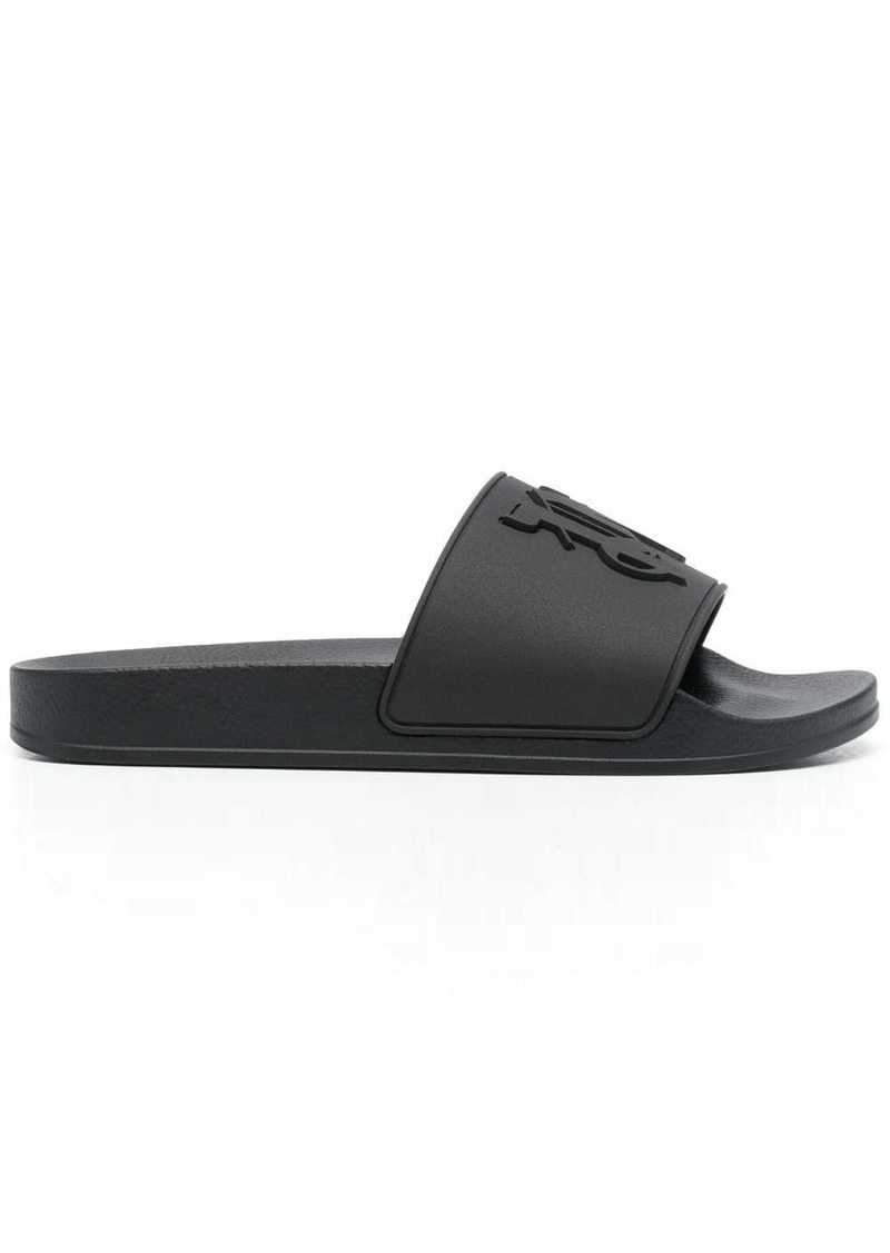 Palm Angels rubberised monogram flat slides