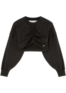 Palm Angels ruched-detail cropped sweatshirt