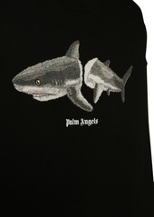 Palm Angels Shark Embroidery Cotton Sweatshirt