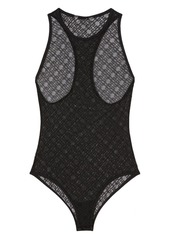 Palm Angels sheer-lace logo racerback body
