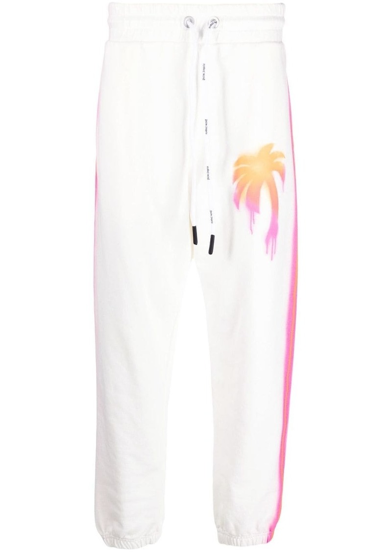 Palm Angels Sprayed Palm cotton track pants