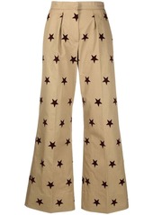 Palm Angels star print wide-leg tailored trousers