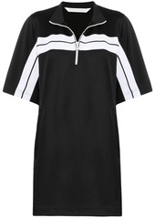 Palm Angels stripe-print short-sleeve track dress