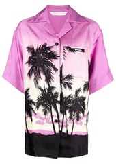 Palm Angels sunset-print bowling shirt