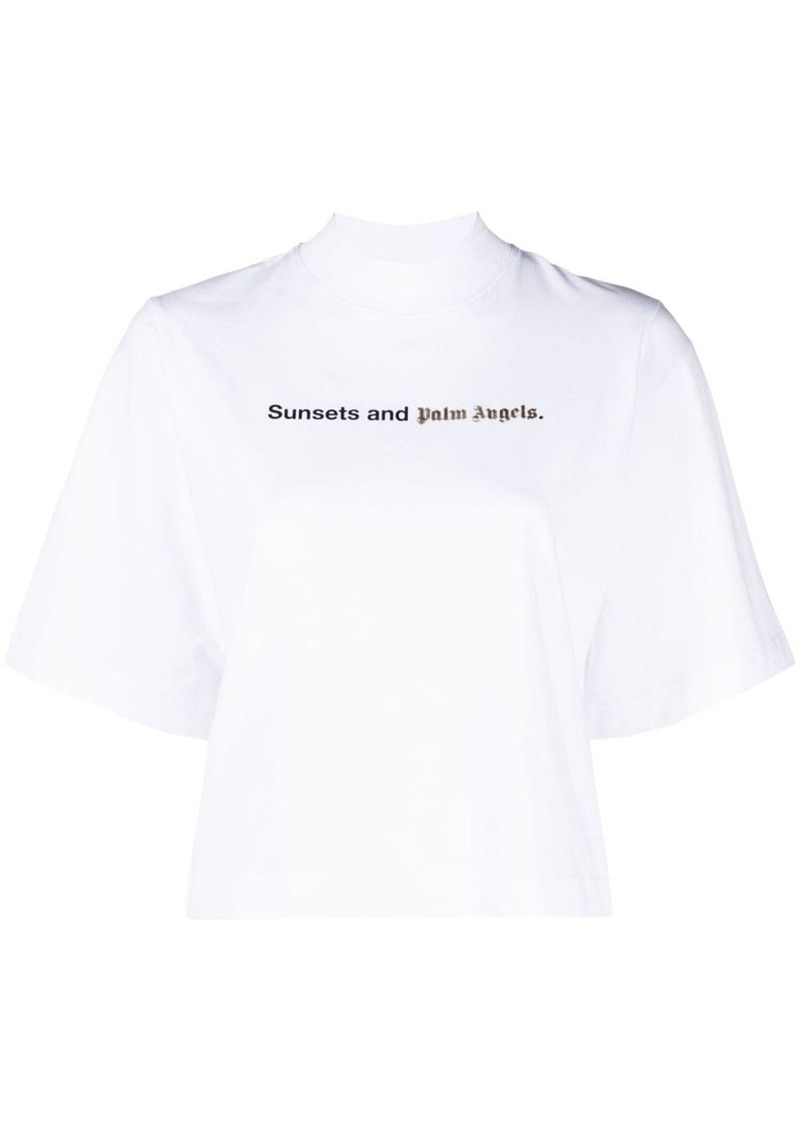 Palm Angels Sunsets-print jersey T-shirt