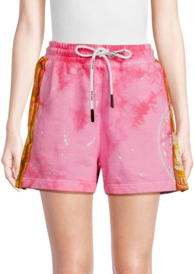 Palm Angels Tie Dye Logo Sweatshorts