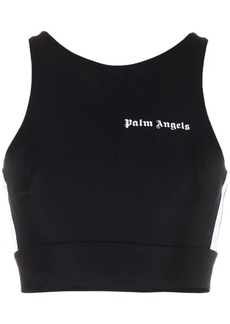 Palm Angels side-stripe cropped top