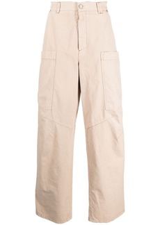 Palm Angels wide-leg cotton cargo trousers