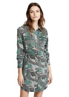 Pam & Gela Women's Shirt Dress W/Corset camo Print