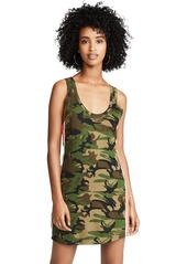 Pam & Gela Women's Tank Dress with Side Stripes Army camo
