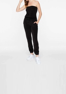 Pam & Gela Terry Cloth Tube Jumpsuit In Black