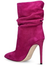 Paris Texas 105mm Slouchy Suede Ankle Boots