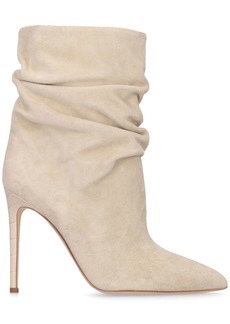 Paris Texas 105mm Slouchy Suede Ankle Boots