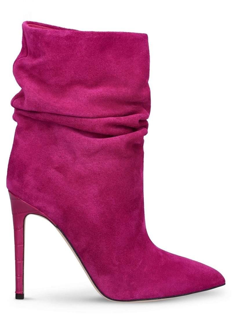 Paris Texas 105mm Slouchy Suede Ankle Boots