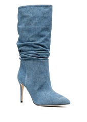 Paris Texas 98mm pointed-toe denim boots