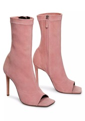 Paris Texas Amanda 105MM Suede Peep-Toe Booties