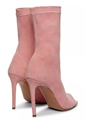 Paris Texas Amanda 105MM Suede Peep-Toe Booties