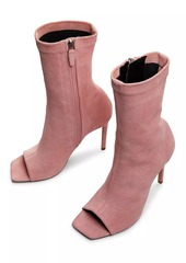 Paris Texas Amanda 105MM Suede Peep-Toe Booties