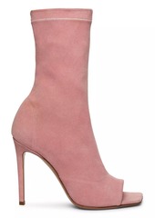 Paris Texas Amanda 105MM Suede Peep-Toe Booties