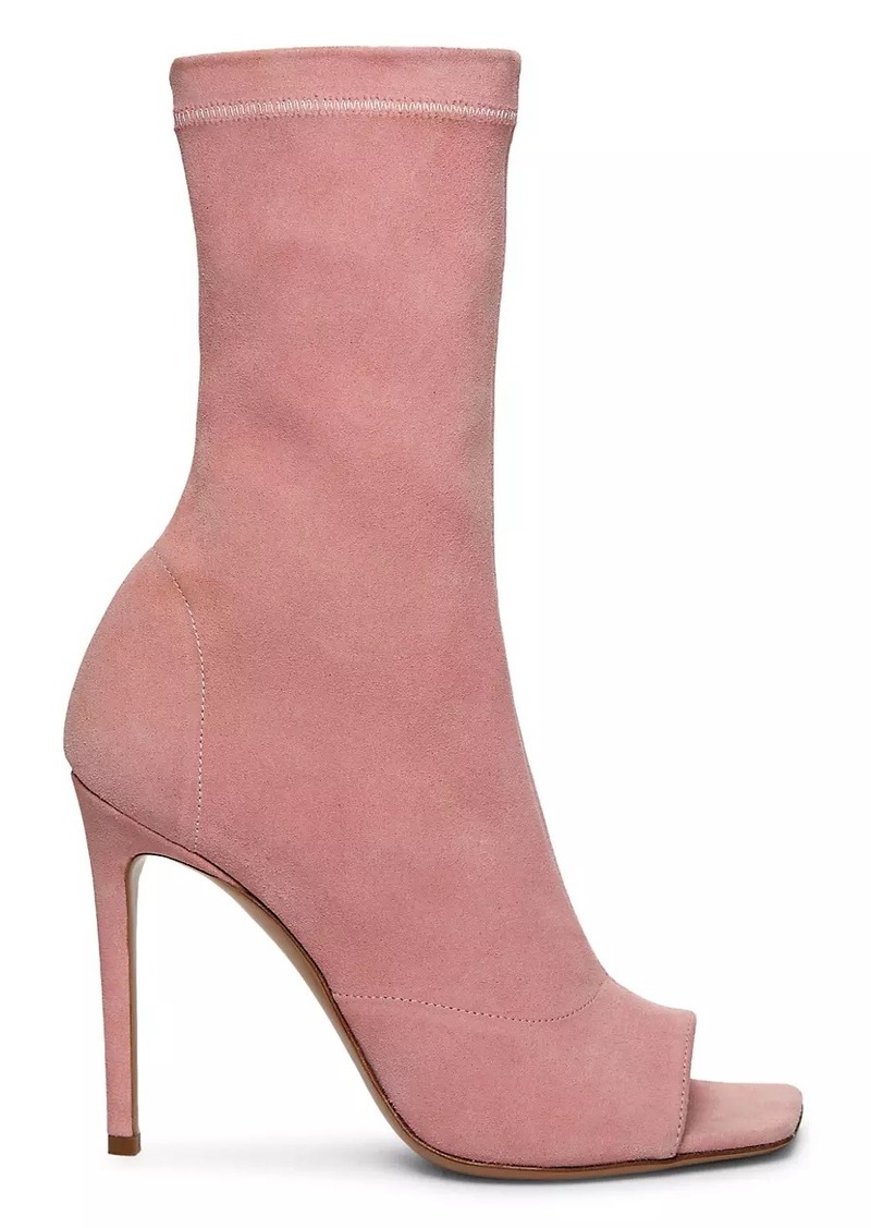 Paris Texas Amanda 105MM Suede Peep-Toe Booties