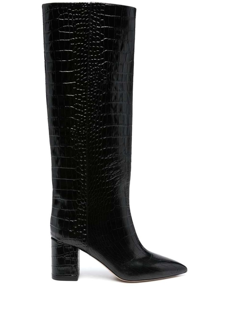 Paris Texas Anja 70mm crocodile-embossed boots