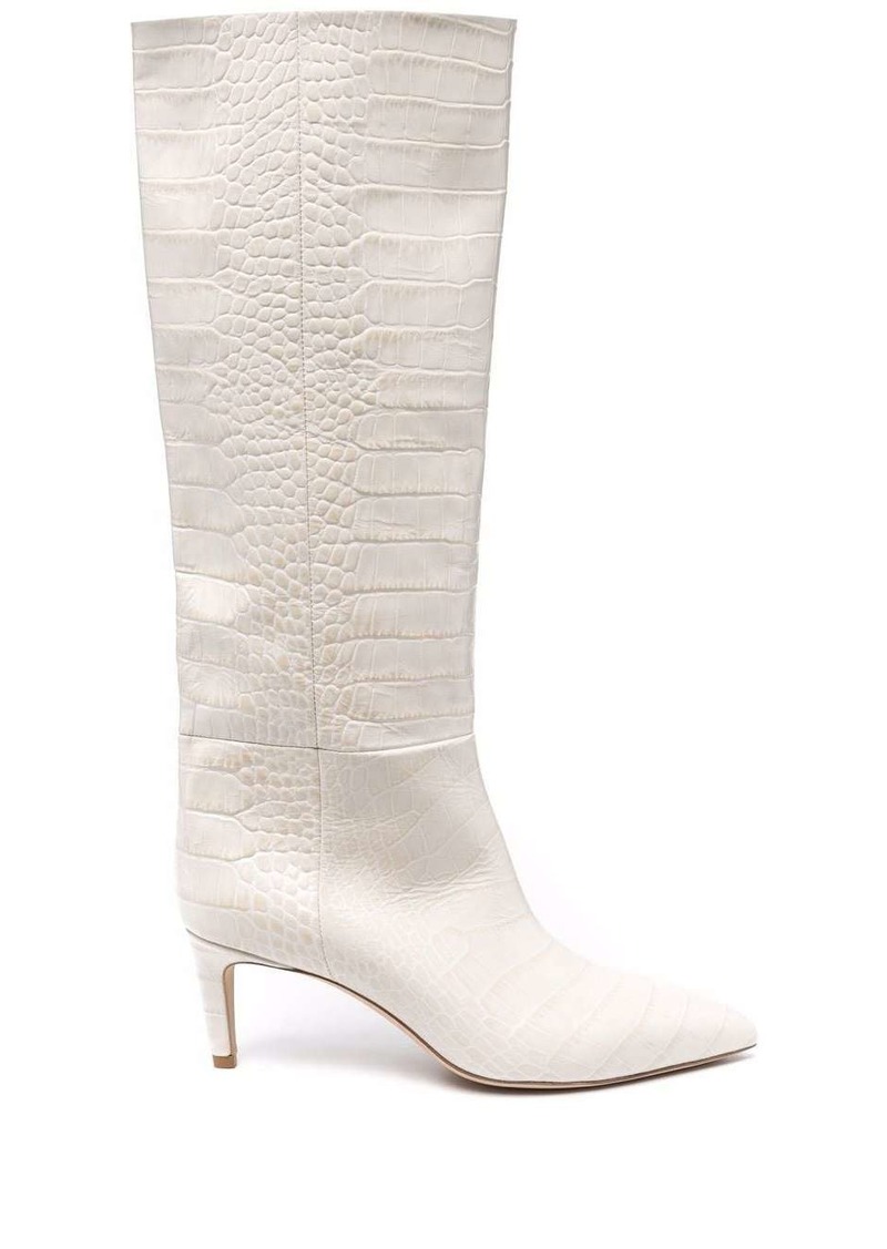 Paris Texas croc-effect stiletto boots