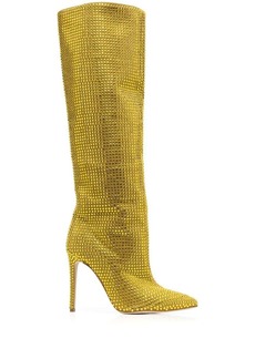 Paris Texas crystal-embellished knee-length boots