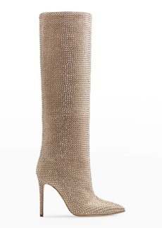 Paris Texas Holly Crystal Tall Stiletto Boots