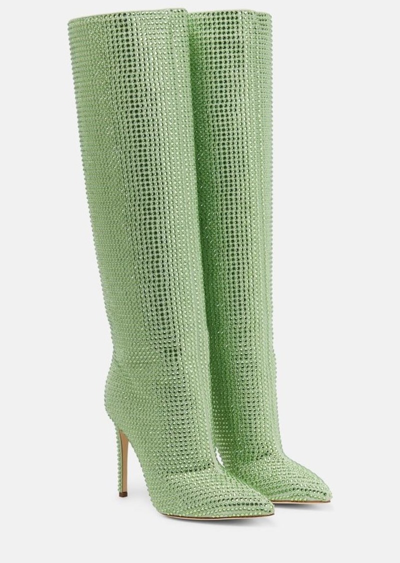 Paris Texas Holly embellished leather knee-high boots