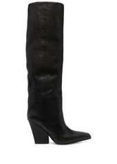 Paris Texas Jane 90mm leather knee-high boots