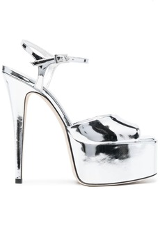 Paris Texas Pamela metallic platform sandals