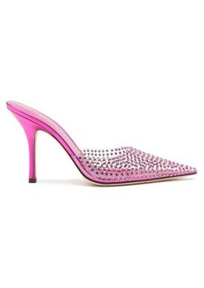 Paris Texas - Hollywood Crystal-embellished Pvc Mules - Womens - Pink