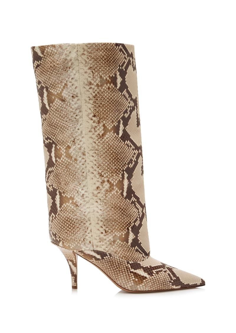 Paris Texas - Ines Snake-Effect Leather Boots - Animal - IT 38 - Moda Operandi