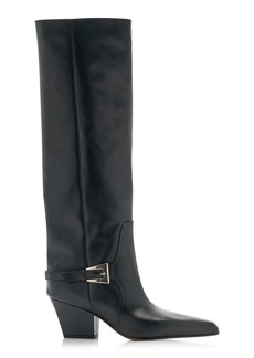 Paris Texas - Jane Buckle-Detailed Leather Boots - Black - IT 38 - Moda Operandi