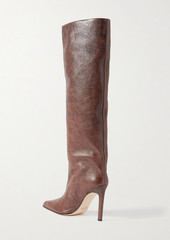 Paris Texas - Jude textured-leather knee boots - Brown - EU 36.5