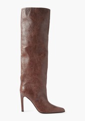 Paris Texas - Jude textured-leather knee boots - Brown - EU 36.5