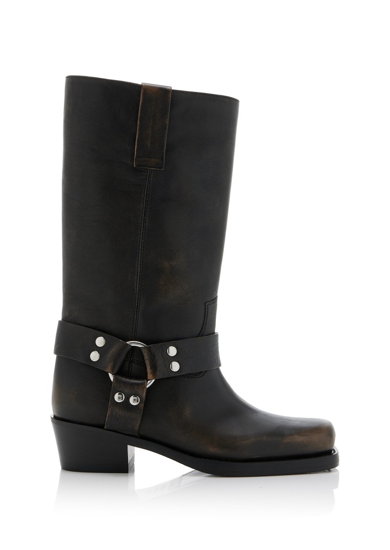 Paris Texas - Roxy Leather Western Boots - Black - IT 39.5 - Moda Operandi