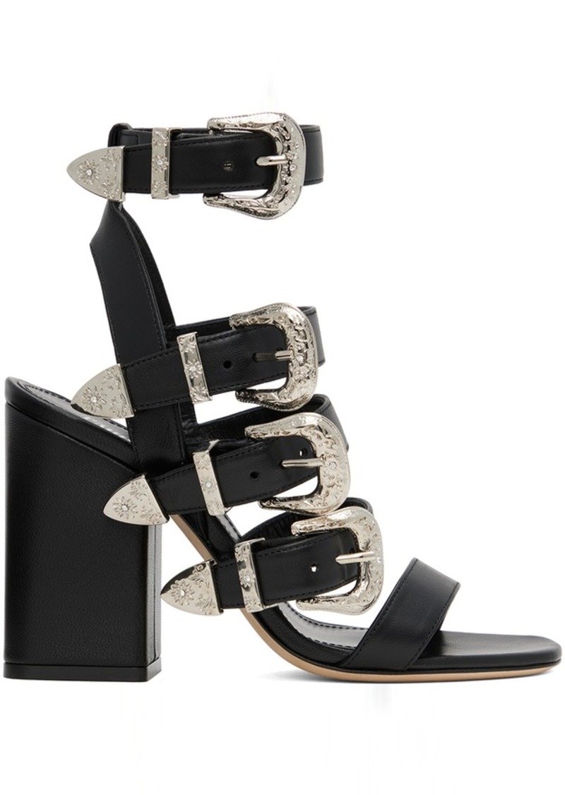 Paris Texas Black Tessa Heeled Sandals