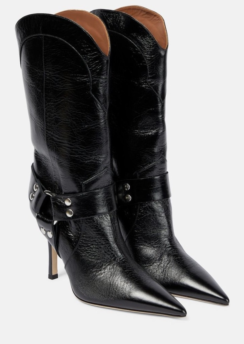 Paris Texas June leather mid-calf boots